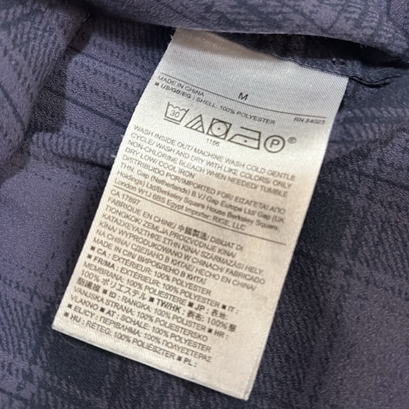 Banana Republic Purple & Black Plaid Top – Size M | Scoop Neck | Capsule Staple - Picture 4 of 5